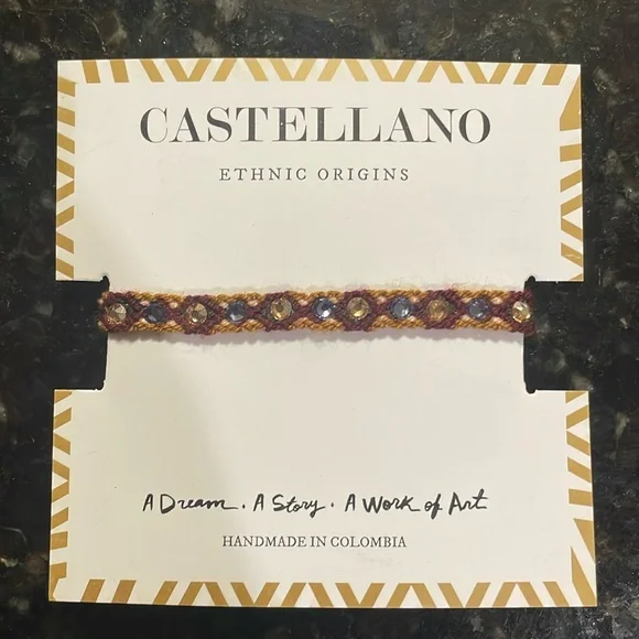 NWT Castellano Bracelet made with Swarovski crystals and gold plated appliques - Picture 1 of 3